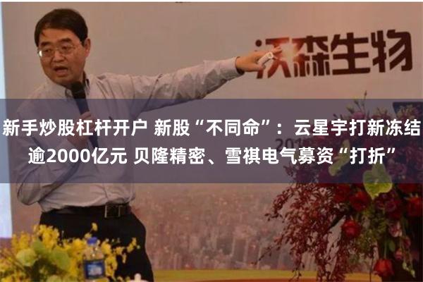 新手炒股杠杆开户 新股“不同命”：云星宇打新冻结逾2000亿元 贝隆精密、雪祺电气募资“打折”