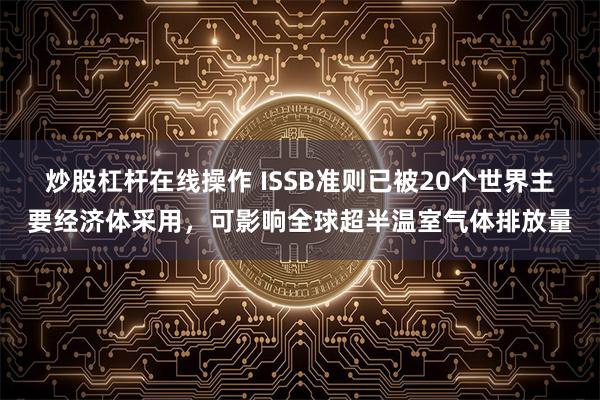炒股杠杆在线操作 ISSB准则已被20个世界主要经济体采用，可影响全球超半温室气体排放量