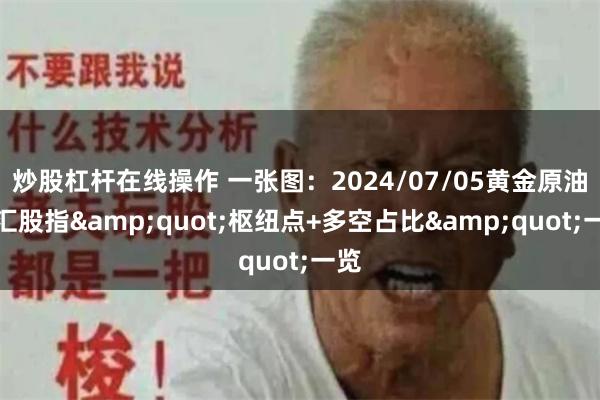 炒股杠杆在线操作 一张图：2024/07/05黄金原油外汇股指&quot;枢纽点+多空占比&quot;一览