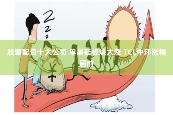 股票配资十大公司 单晶硅板块大涨 TCL中环涨幅居前