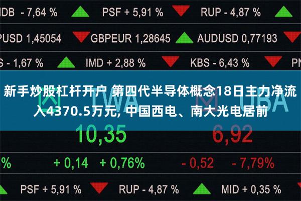 新手炒股杠杆开户 第四代半导体概念18日主力净流入4370.5万元, 中国西电、南大光电居前