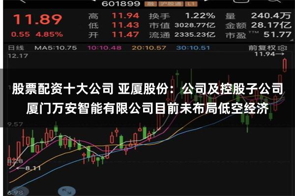股票配资十大公司 亚厦股份：公司及控股子公司厦门万安智能有限公司目前未布局低空经济