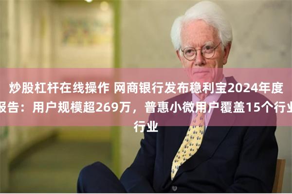 炒股杠杆在线操作 网商银行发布稳利宝2024年度报告：用户规模超269万，普惠小微用户覆盖15个行业