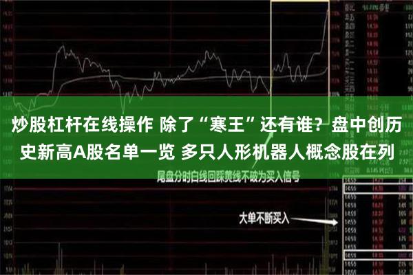 炒股杠杆在线操作 除了“寒王”还有谁？盘中创历史新高A股名单一览 多只人形机器人概念股在列